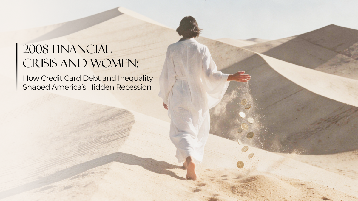 Women and the 2008 financial crisis, showing how credit card debt and inequality shaped America’s recession